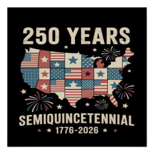 USA Unabhängigkeit 250. Jubiläum Poster