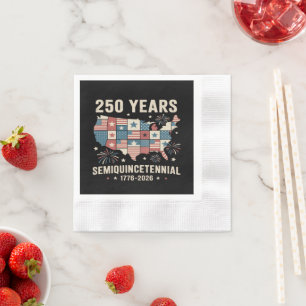 USA Unabhängigkeit 250. Jubiläum Serviette