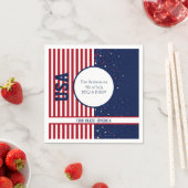 USA Unabhängigkeit Gott segne Amerika 4. Juli Part Serviette (Beispiel)