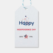 USA Unabhängigkeitstag 4. Juli Grüße Geschenkanhänger (Vorderseite)