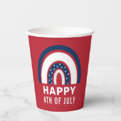 USA Unabhängigkeitstag Amerikanischer Regenbogen 4 Pappbecher (Vorderseite)