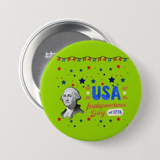 USA Unabhängigkeitstag Button (Vorne & Hinten)
