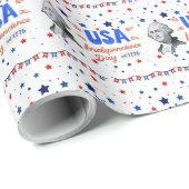 USA Unabhängigkeitstag Geschenkpapier (Rolleneckpunkt)