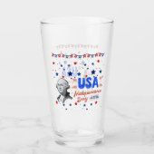 USA Unabhängigkeitstag Glas (Vorderseite)