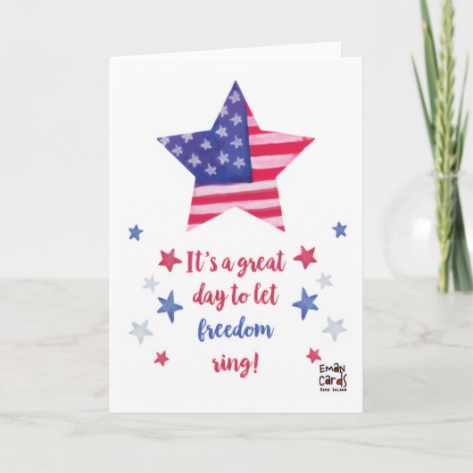 USA Unabhängigkeitstag - Karte (Vorderseite)