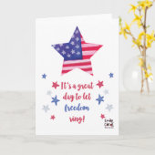 USA Unabhängigkeitstag - Karte (Gelbe Blume)