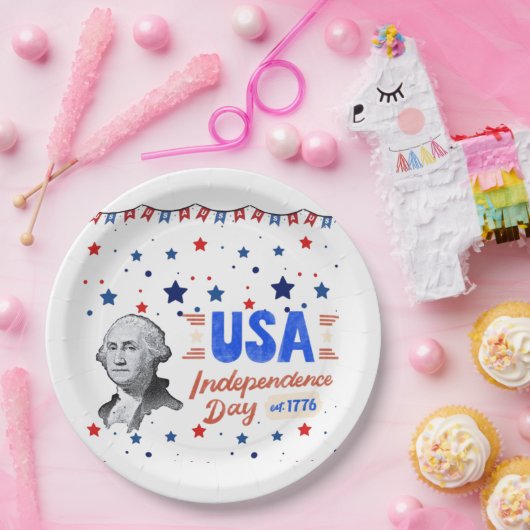USA Unabhängigkeitstag Pappteller (Party)