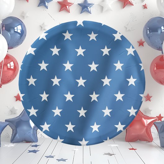 USA Unabhängigkeitstag Sterne Pappteller