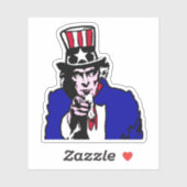 USA Uncle Sam Aufkleber (Blatt)