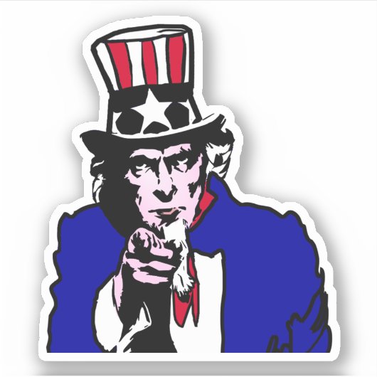 USA Uncle Sam Aufkleber (Vorderseite)