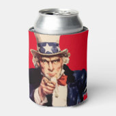 USA Uncle Sam Patriotic Can Cooler Dosenkühler (Kanne Vorderseite)