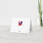 USA und Australische Flaggenstaaten Dankeskarte (Rückseite)