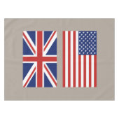 USA und BRITISCHE Flaggen Tischdecke (Vorderseite (Horizontal))