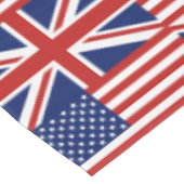 USA und BRITISCHES Flaggen-Muster Tischdecke (Schrägansicht)