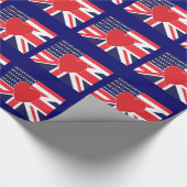 USA und BRITISCHES Liebe-Verpackungs-Papier Geschenkpapier (Ecke)