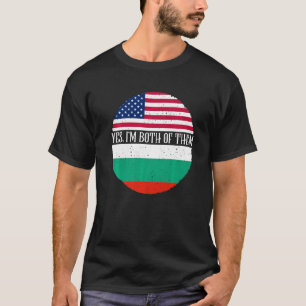 USA und Bulgarien Vintage-Flaggen  Ja, ich bin bei T-Shirt