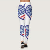 USA und Colorado-Flaggen-Herzen Leggings (Rückseite)