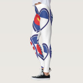 USA und Colorado-Flaggen-Herzen Leggings (Links)