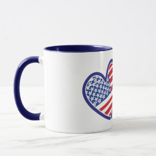USA und Colorado-Flaggen-Herzen Tasse