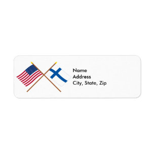 USA und Finnland überquerten die Flaggen