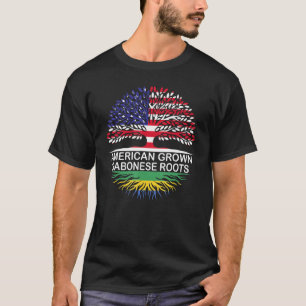 USA- und Gabun-Flaggen Amerikanisch angebaute gabu T-Shirt