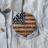 USA und ihre bundesstaatlichen Staaten in US Flagg Button (Beispiel)