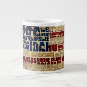 USA und ihre bundesstaatlichen Staaten in US Flagg Jumbo-Tasse (Vorderseite)