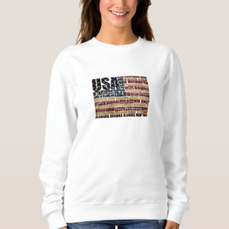 USA und ihre bundesstaatlichen Staaten in US Flagg Sweatshirt