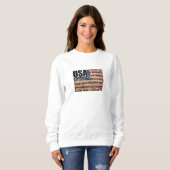 USA und ihre bundesstaatlichen Staaten in US Flagg Sweatshirt (Vorne ganz)