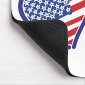 USA und Israel Herzenflagge Mousepad (Ecke)
