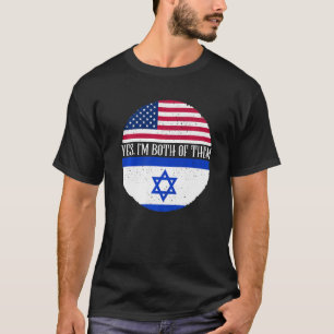 USA und Israel Vintage-Flaggen Ja, ich bin beides T-Shirt