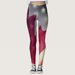 USA und Kanada-Flaggen Leggings