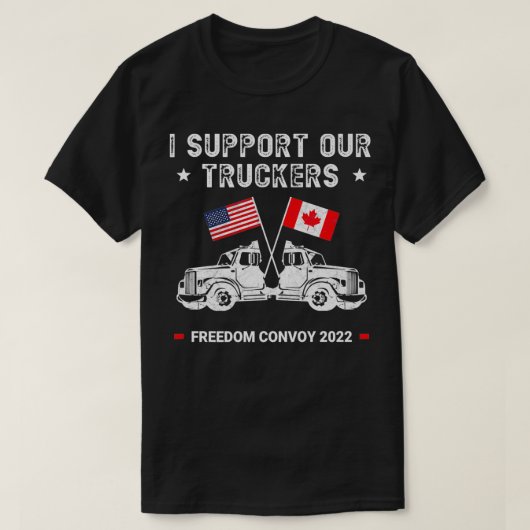 USA und Kanada unterstützen unsere Trucker Premium T-Shirt (Design vorne)