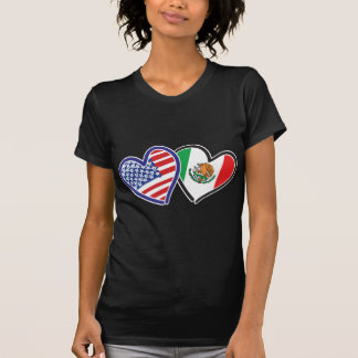 USA und Mexiko - Patriotische Fahne T-Shirt