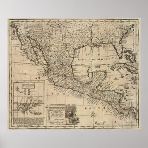 USA und Mexiko Poster