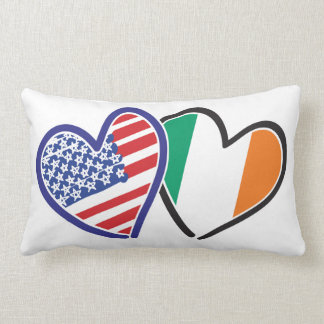 USA und patriotische Liebe-Herzen Irlands Lendenkissen