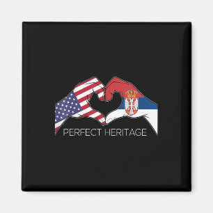 USA und Serbien - Serbischer Amerikaner vollkommen Magnet