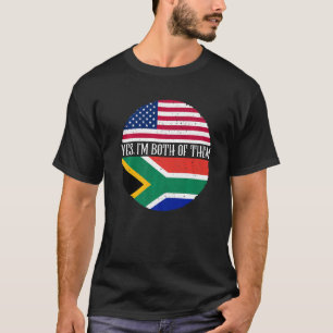 USA und Südafrika Flaggen Ja ich bin beide T-Shirt