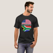 USA und Südafrika Flaggen Ja ich bin beide T-Shirt (Vorne ganz)
