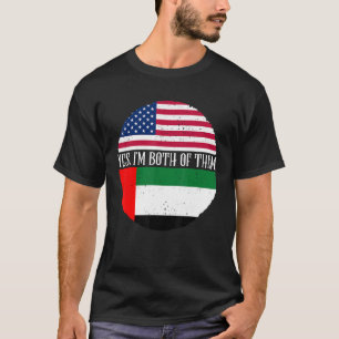 USA und UAE Vintage-Flaggen   Ja, ich bin beides T-Shirt