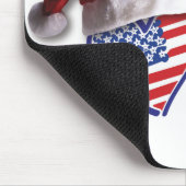 USA und UK Flag Heart Santas Mousepad (Ecke)