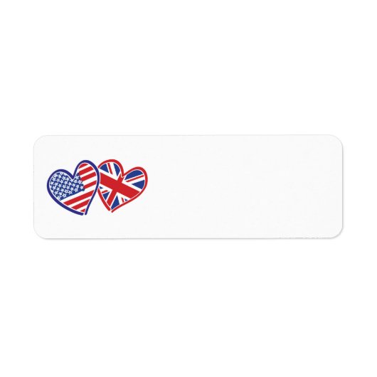 USA und UK Flag Hearts (Vorne)