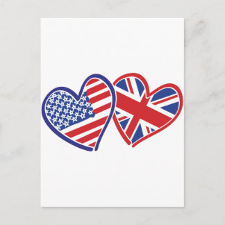USA und UK In Hearts Shooting the Liebe Postkarte