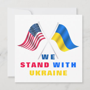 USA und ukrainische Flaggen unterstützen ukrainisc Einladung
