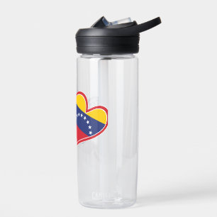 USA und Venezuela-Flaggen-Herzen Trinkflasche