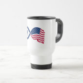 USA-Unendlichkeit-Fahne Reisebecher (VorderseiteRechts)