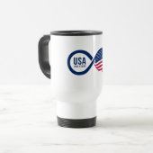 USA-Unendlichkeit-Fahne Reisebecher (Vorderseite Links)