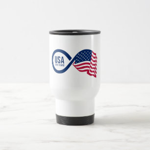 USA-Unendlichkeit-Fahne Reisebecher