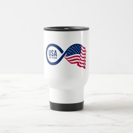 USA-Unendlichkeit-Fahne Reisebecher (Mittel)