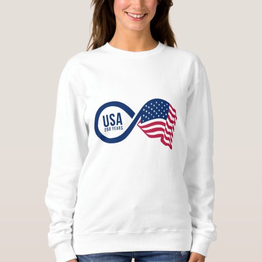 USA-Unendlichkeit-Flagge Sweatshirt (Vorderseite)